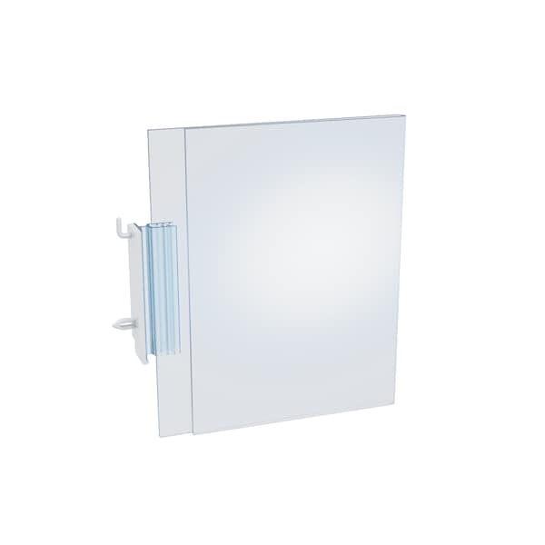 Azar Displays Two-Sided Acrylic Sign Holder W/ Pegboard Grippers 5"W x 7"H, PK10 103322-10PK - main